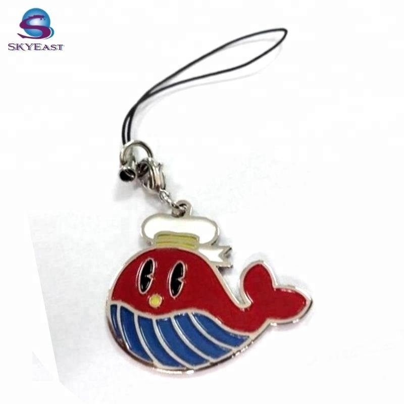 Hot Sell Mobile Phone Strap With Colorful Enamel Metal Charms