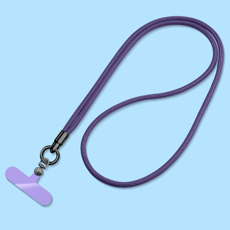 Universal Cute Design Polyester Rope Wrist Strap Fashionable Short Mobile Phone Lanyard Keychain Tether Patch for Cell Phone
