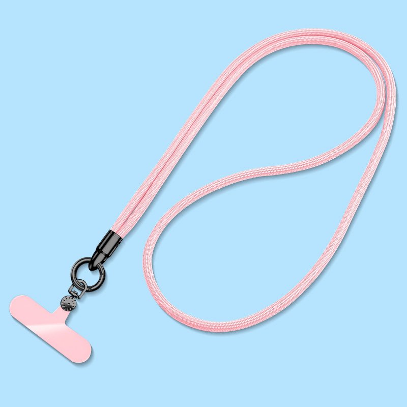 Universal Cute Design Polyester Rope Wrist Strap Fashionable Short Mobile Phone Lanyard Keychain Tether Patch for Cell Phone
