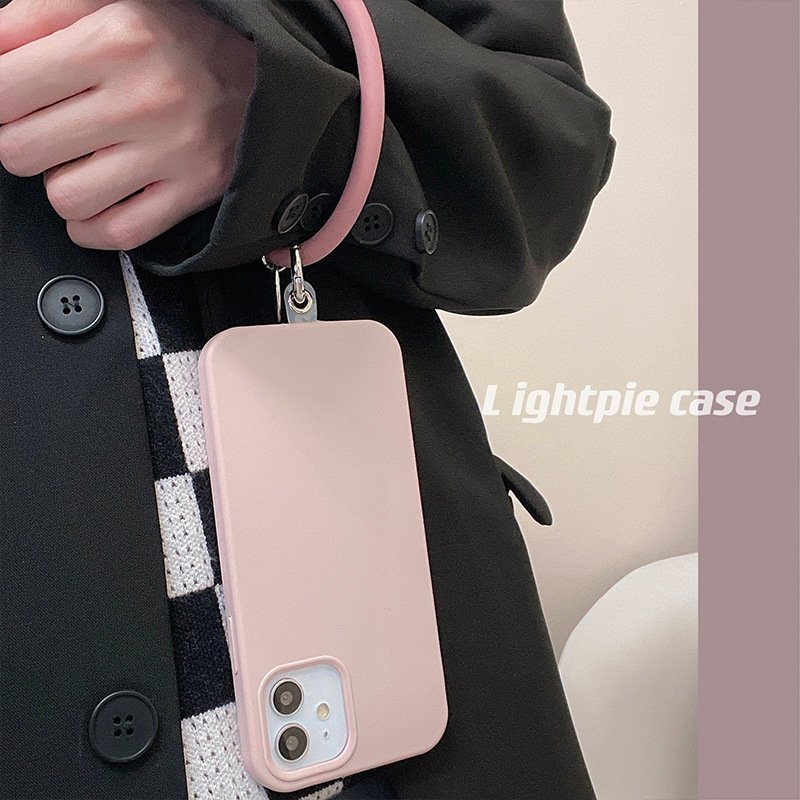 Fashion liquid silicone Mobile Phone Chain Women Girl Phone Strap Anti-Lost Wrist strap hand loop Circle hanging ring