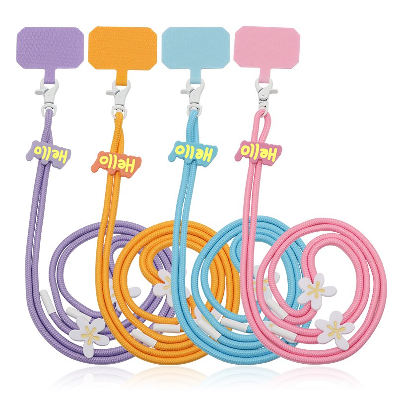 Personalized Adjustable Phone Chain Necklace Patch Strap Tab Tether Cell Mobile Phone Case Lanyard Phone Case Accessories