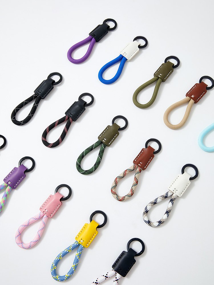 Mobile phone lanyard pure handmade high-end car key pendant advanced mobile phone chain anti-lost keychain