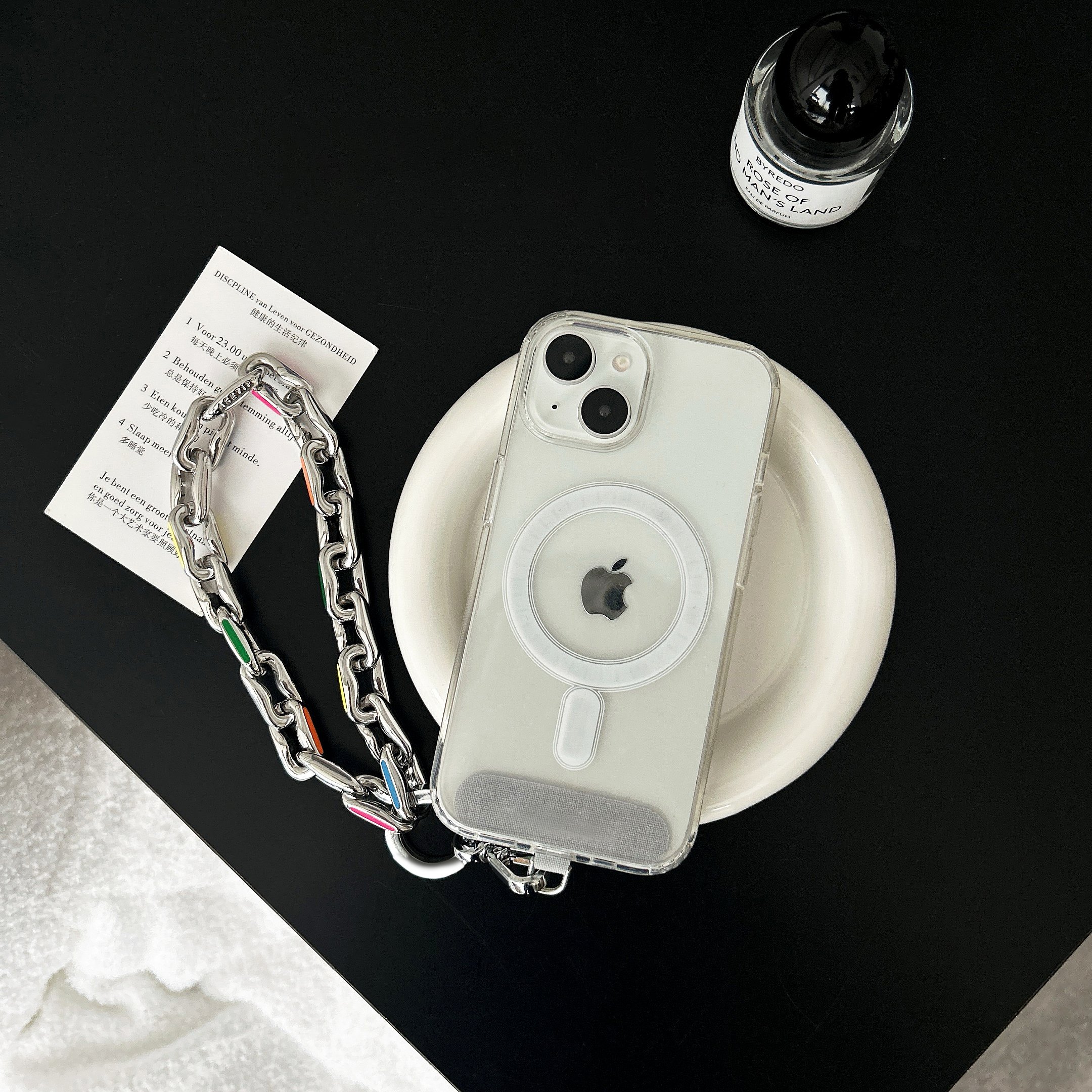 New metal chain wristband suitable for full range of mobile phone accessories metal chain mobile phone wristband