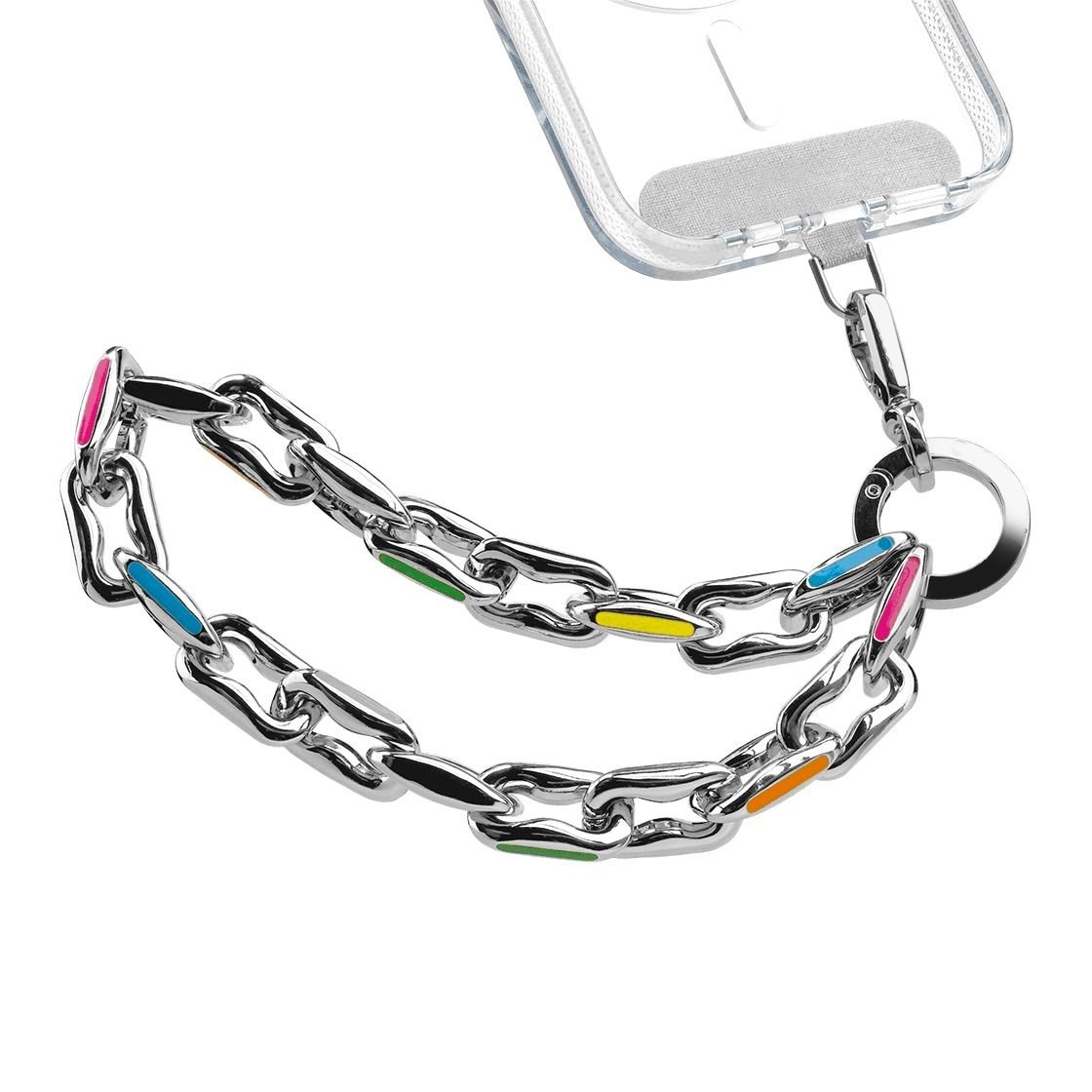 New metal chain wristband suitable for full range of mobile phone accessories metal chain mobile phone wristband