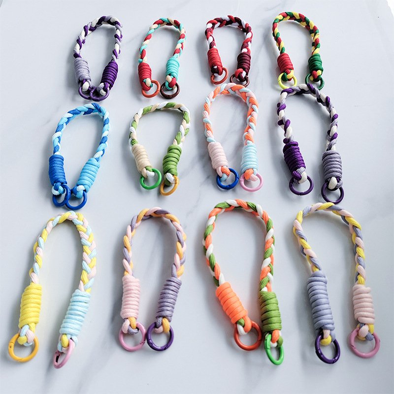 Short Wristband Anti-Loss Key Chain for Men Women Portable Mobile Phone Straps with Hanging Rope Portable Mobile Phone Rope