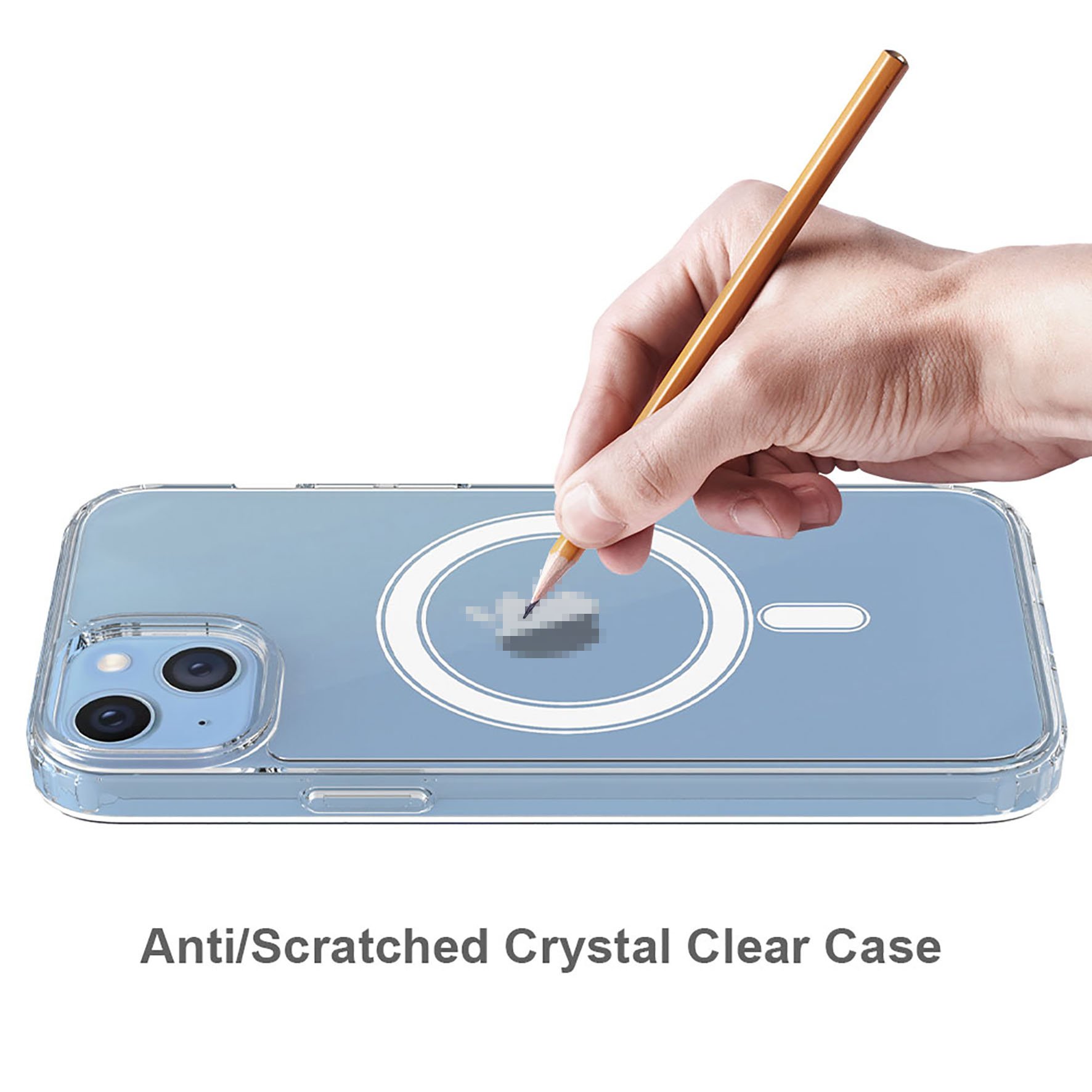 Crystal Clear Hybrid Mobile Shockproof Cell Phone Back Cover Case for IP14 15 16