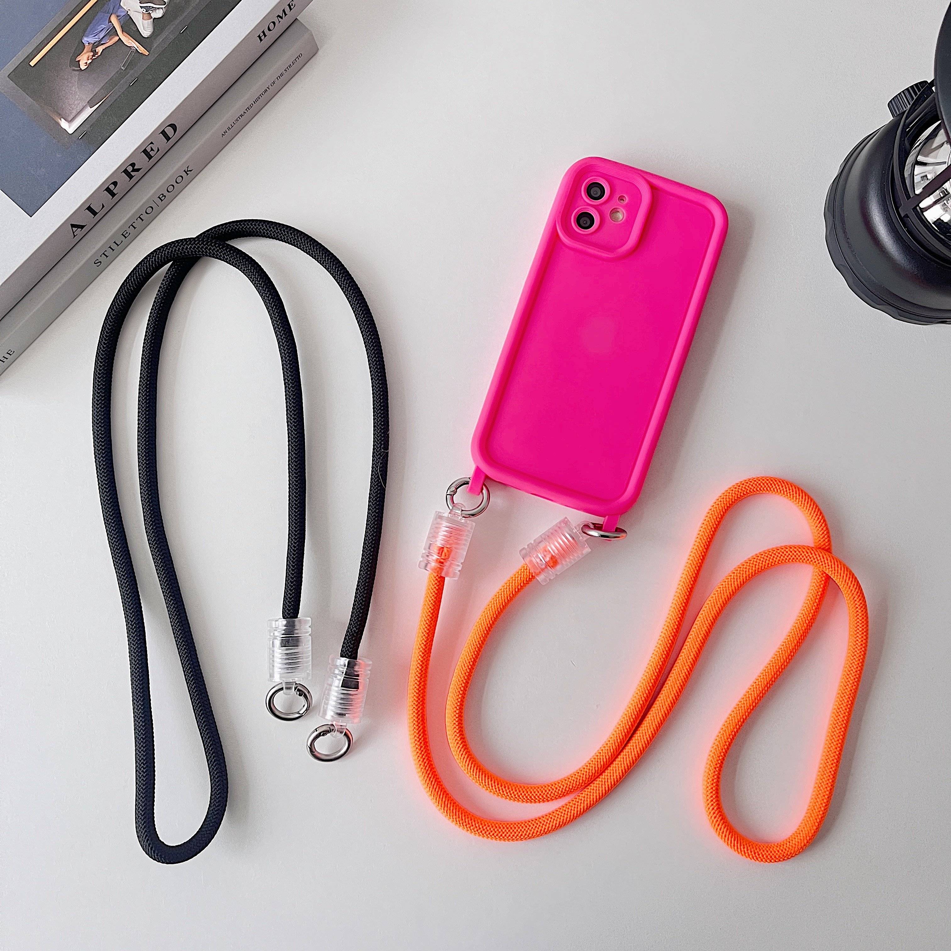 Adjustable Universal Multi-Color Polyester Mobile Phone Lanyard with Tether Patch Comfortable Neck Strap for Phone Carrying