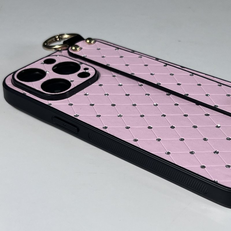 Fashion women PU Leather Phone Covers with Handle Strap Kickstand for iphone 16 15 14 13 pro max samsung A15 S24 S23 S22 ultra