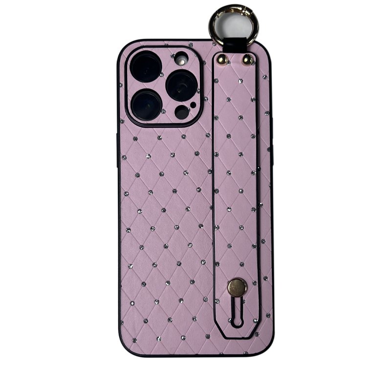 Fashion women PU Leather Phone Covers with Handle Strap Kickstand for iphone 16 15 14 13 pro max samsung A15 S24 S23 S22 ultra