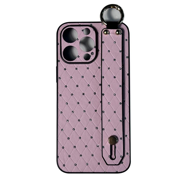 Fashion women PU Leather Phone Covers with Handle Strap Kickstand for iphone 16 15 14 13 pro max samsung A15 S24 S23 S22 ultra