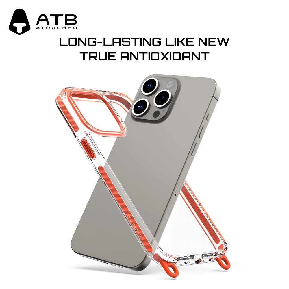 ATB Clear Acrylic Phone Case for iPhone 16 Hard PC Shockproof Crossbody Design with Lanyard Back Covers