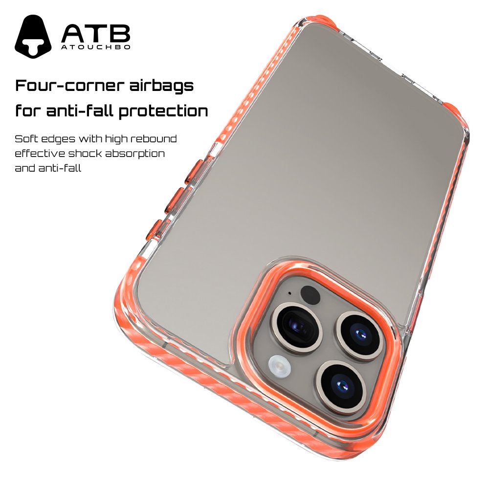 ATB Clear Acrylic Phone Case for iPhone 16 Hard PC Shockproof Crossbody Design with Lanyard Back Covers