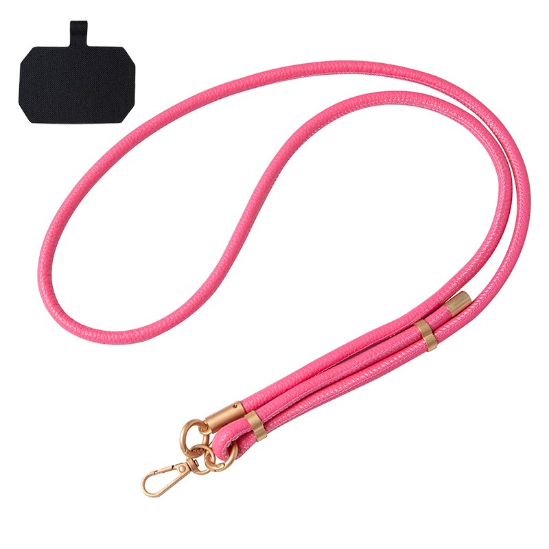 Premium Polyester Crossbody Strap with Phone Case Accessory Real Leather Phone Charm for Mobile Phone