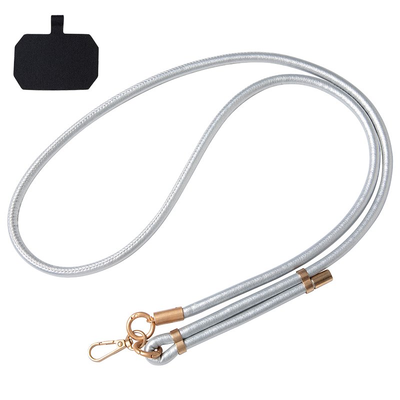 Premium Polyester Crossbody Strap with Phone Case Accessory Real Leather Phone Charm for Mobile Phone