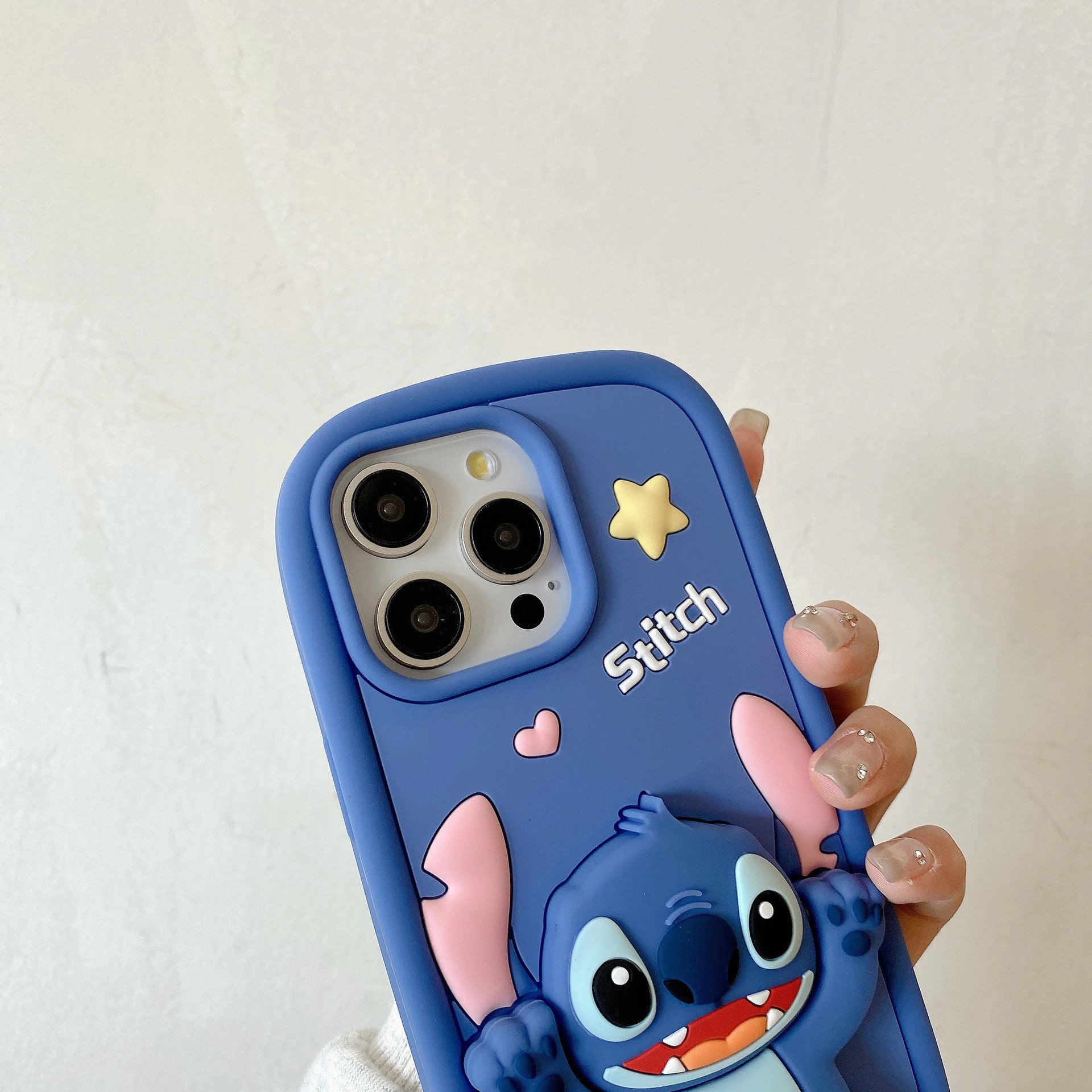 Happy Ice Cream Stitch Cartoon Silicon Soft Phone Case for iPhone 12 Mini 13 Pro 14 Plus 15 Pro Max 7 8 X XS Max XR 11 Pro Cover