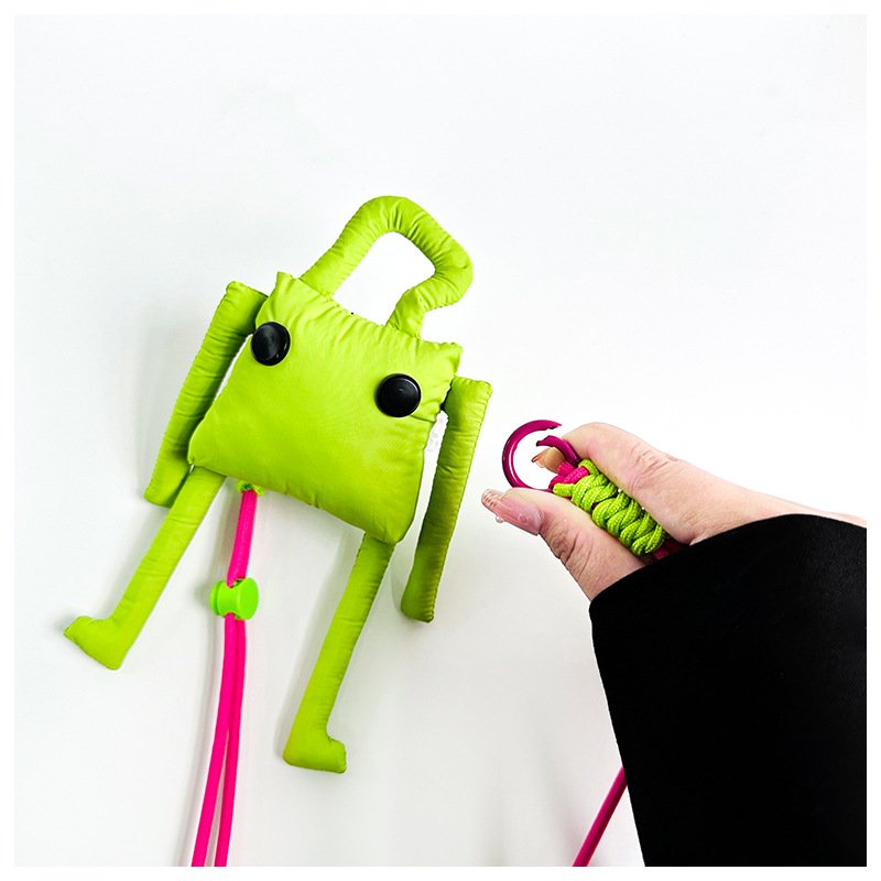 Fashion trendy cute doll mobile phone back clip doll detachable back sticker crossbody mobile phone strap lanyard