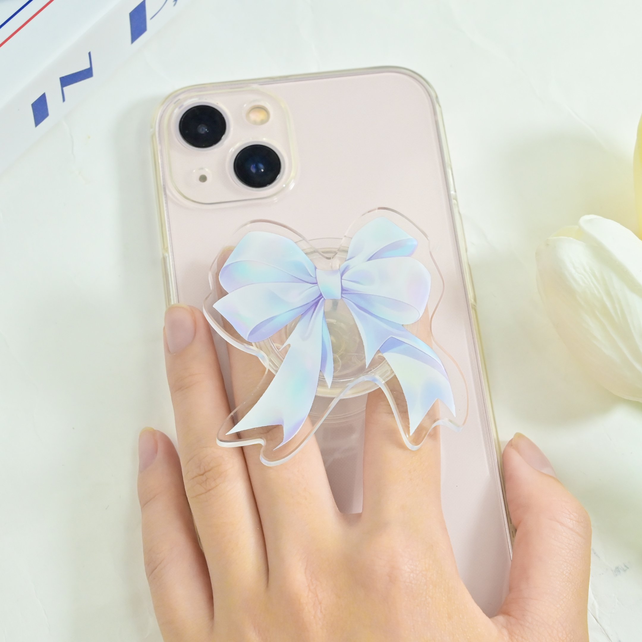Promotional Cute Phone Grips Poppings Acrylic Cartoon Mobile Phone Holders Grip Sockets Adjustable