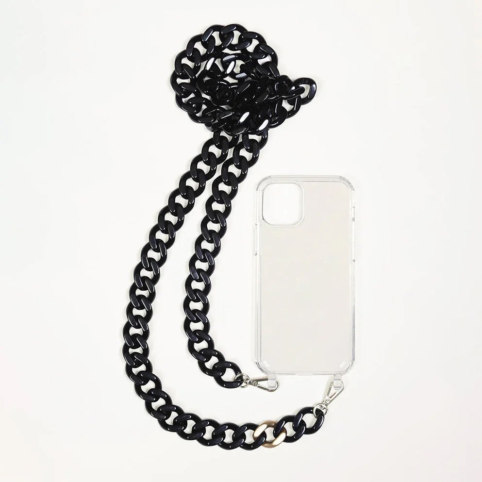 Vibrant Crossbody Phone Lanyard Colorful acrylic chain stylish phone accessories perfect for daily use