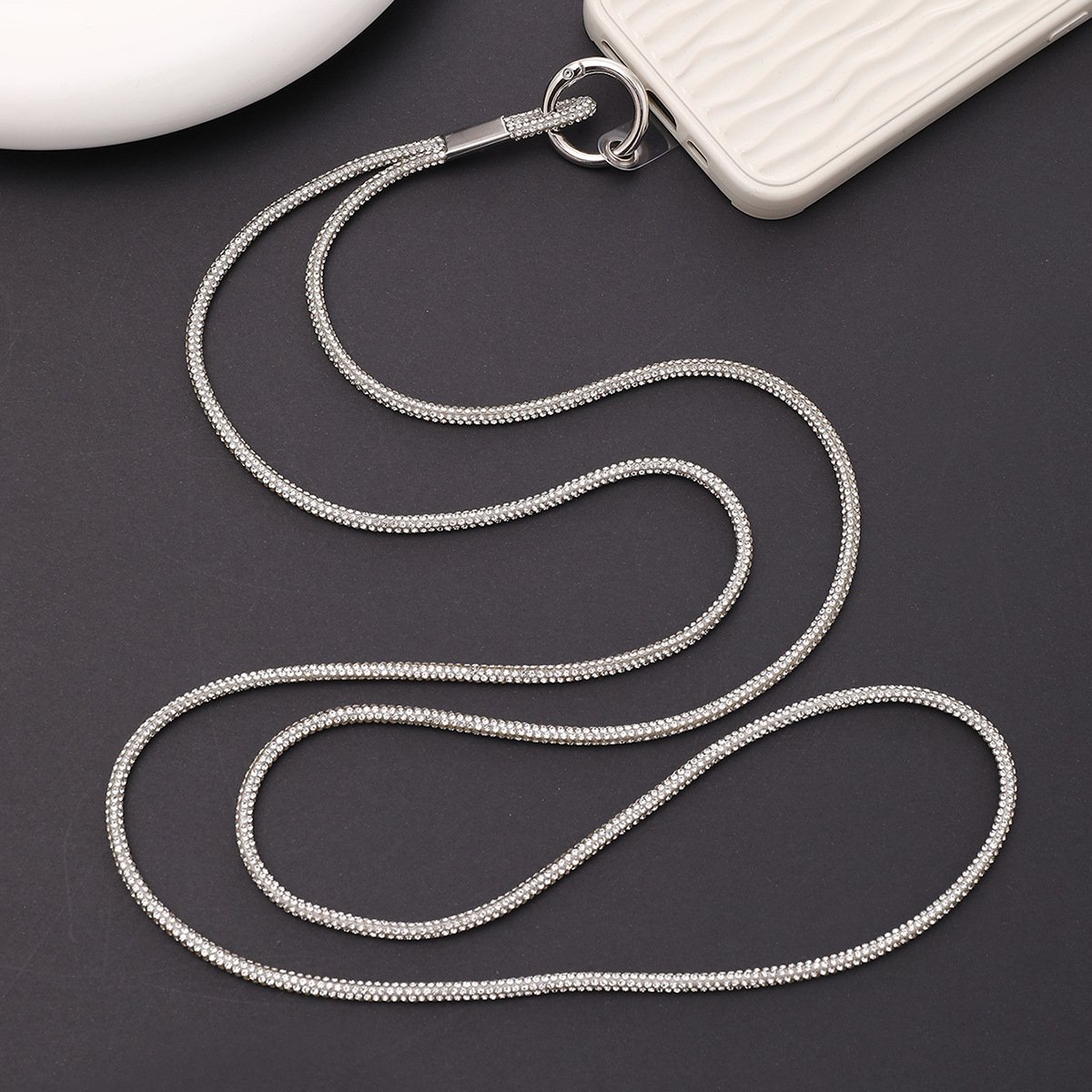 Crystal rope strap purse cellphone case mobile phone bag pouch straps for crossbody bags