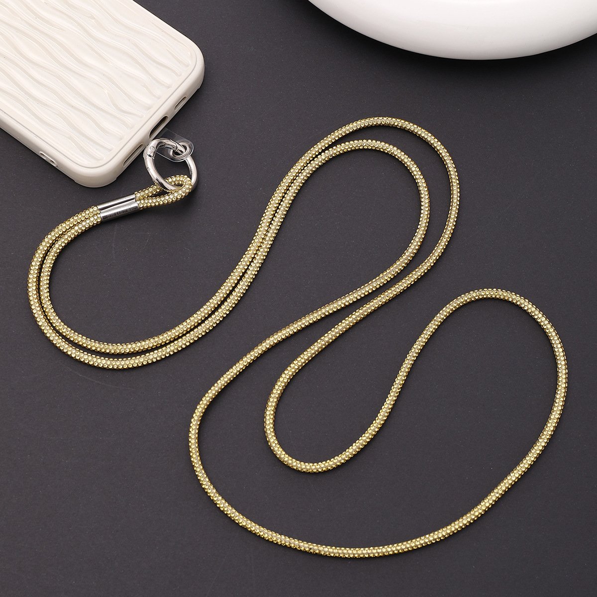 Crystal rope strap purse cellphone case mobile phone bag pouch straps for crossbody bags