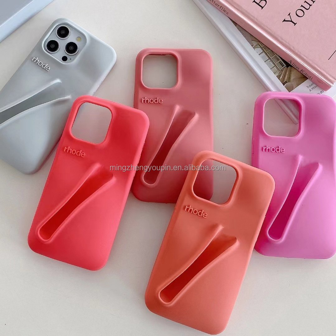 New 2024 phone case Manufactured shock-proof silicon cover Lip gloss Phone case Lip stick makeup holder for iPhone16 15 Pro Max