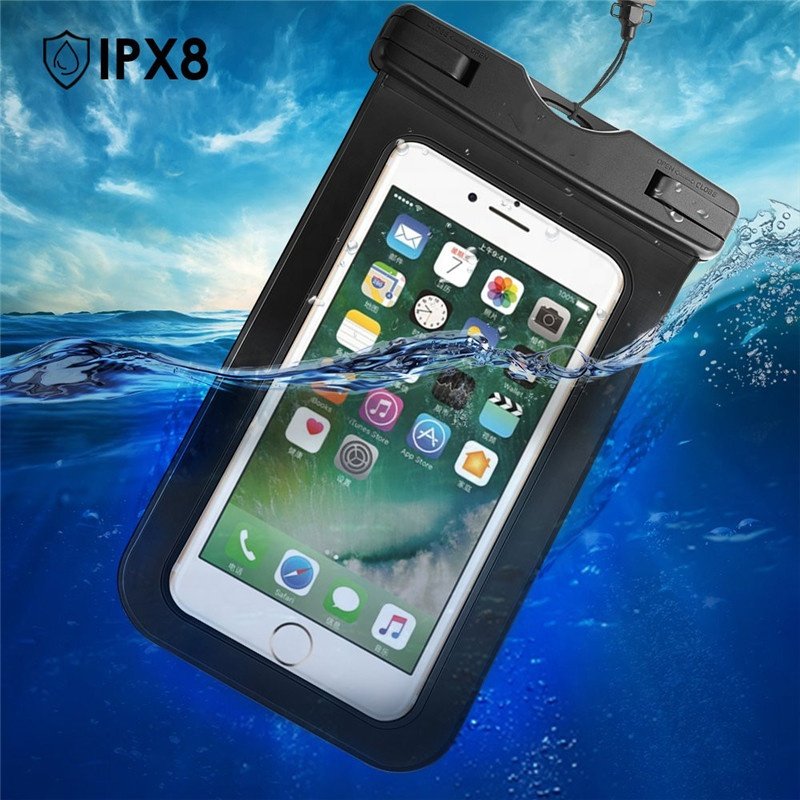 Outdoor PVC Waterproof Bag Drifting mobile phone Beach Bag Neck Hanging Dual-purpose Waterproof mobile phone Bag