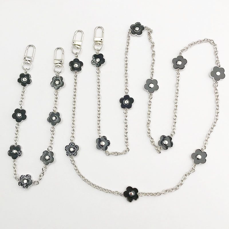 New Flower Portable Chain Mobile Phone Diagonal Span Chain Mobile Phone Case Accessories Pendant Mobile Phone Chain Female