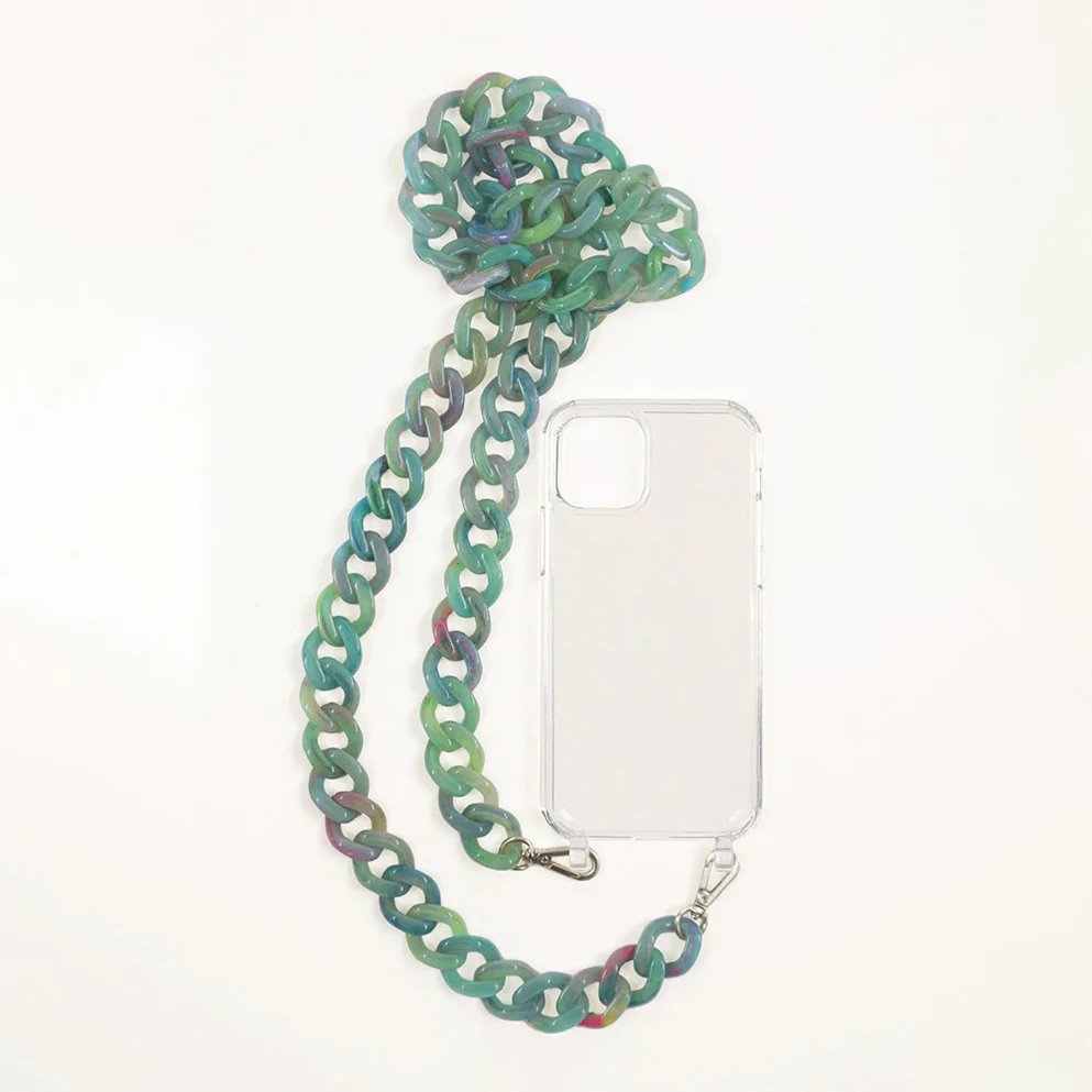 Wholesale Mix and Match Color Acrylic Phone Chain Strap Lanyard Transparent Color for Messenger Bag Phone Strap Bag Strap