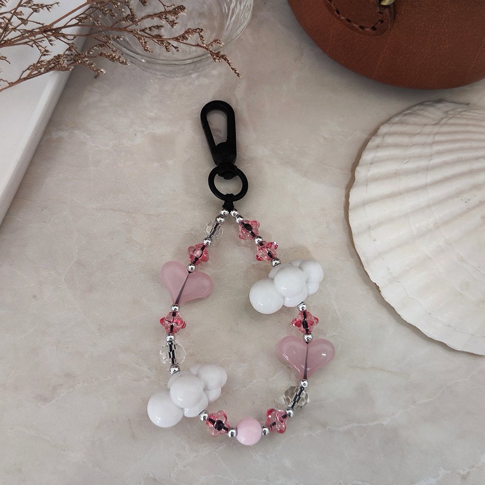 Fashion cloud Phone straps heart mobile case phone chain