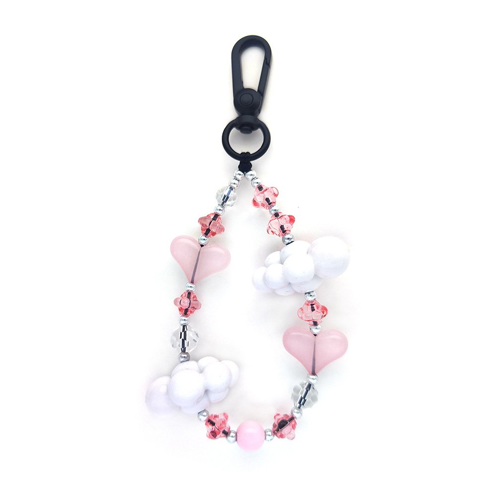 Fashion cloud Phone straps heart mobile case phone chain