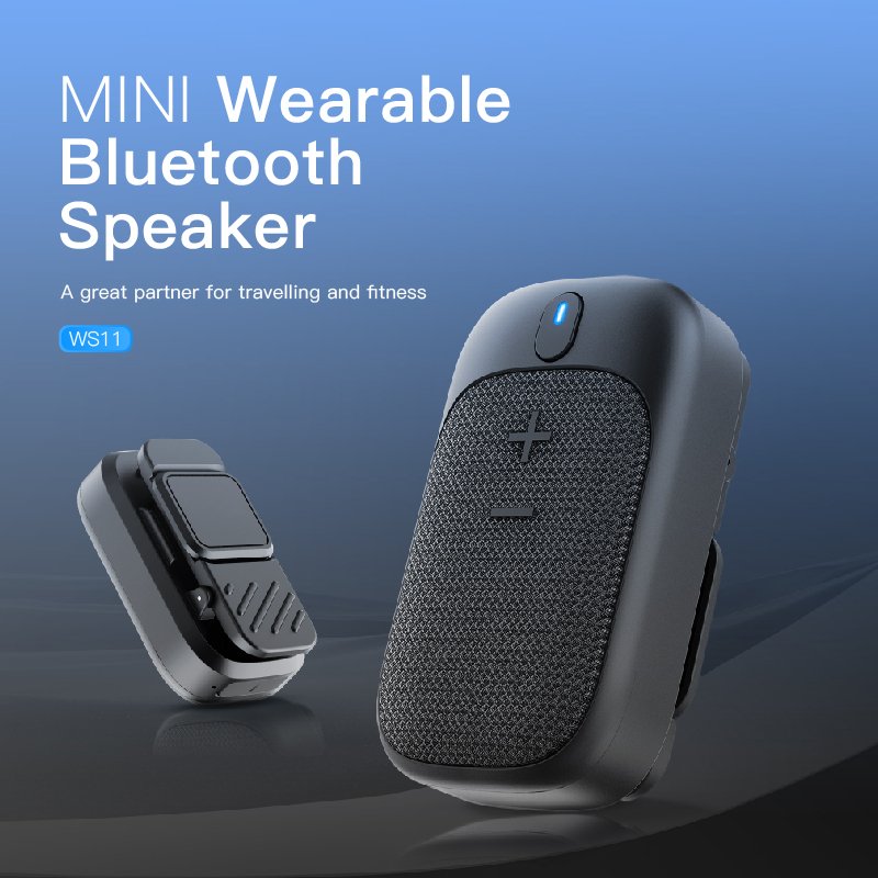 Portable Mini Wireless Bluetooth Speakers Built-in Microphone Clip Magnetic Bike Golf Waterproof Wearable Bluetooth Speaker