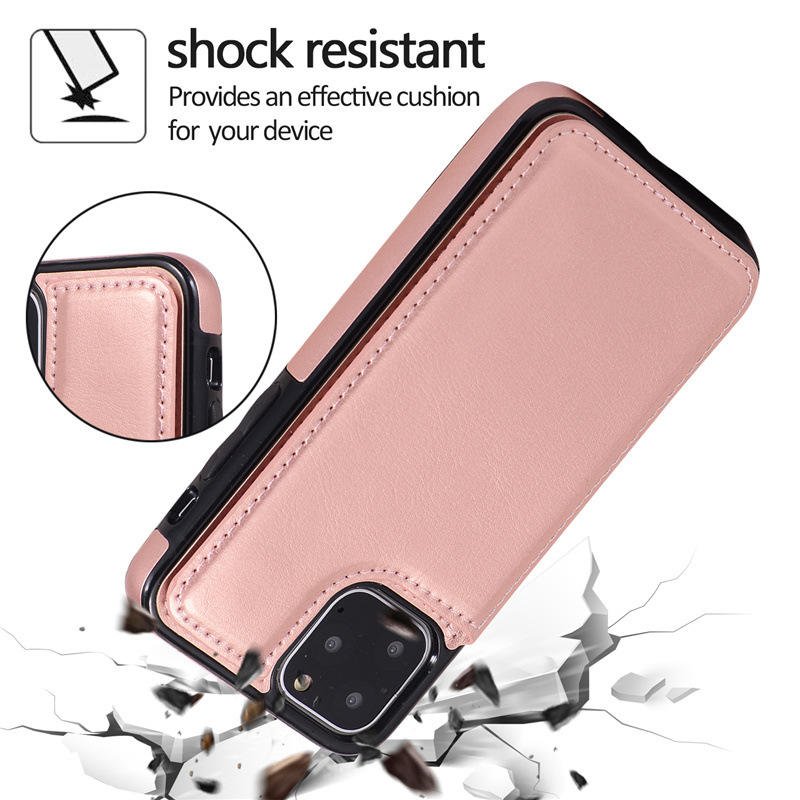For iPhone Cases Crazy Horse Cow Leather Wallet Flip Case for iPhone 16 15 14 13 Leather Credit Card Pocket for iPhone 15 Case