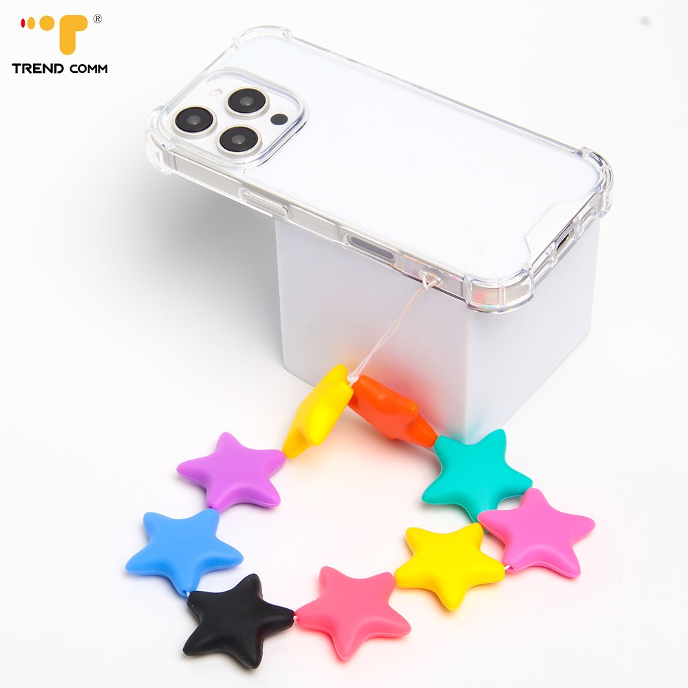 New Cartoon Star Surphy Wrist Strap Lanyard Big Silicone Mobile Phone Accessory with Bead Material