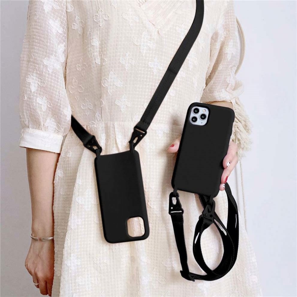 mobile phones Silicone Case Necklace Lanyard Crossbody Neck Strap/Cord/Rope Phone Case For Iphone 13 14 12 Pro 11 XS