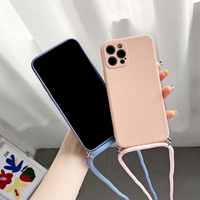 Newest Hand Rope Wrist Strap Direct Edge Shockproof TPU Mobile Phone Cover Case For Iphone 6 7 8 X Xr Xs 11 12 13 14 15 Pro Max