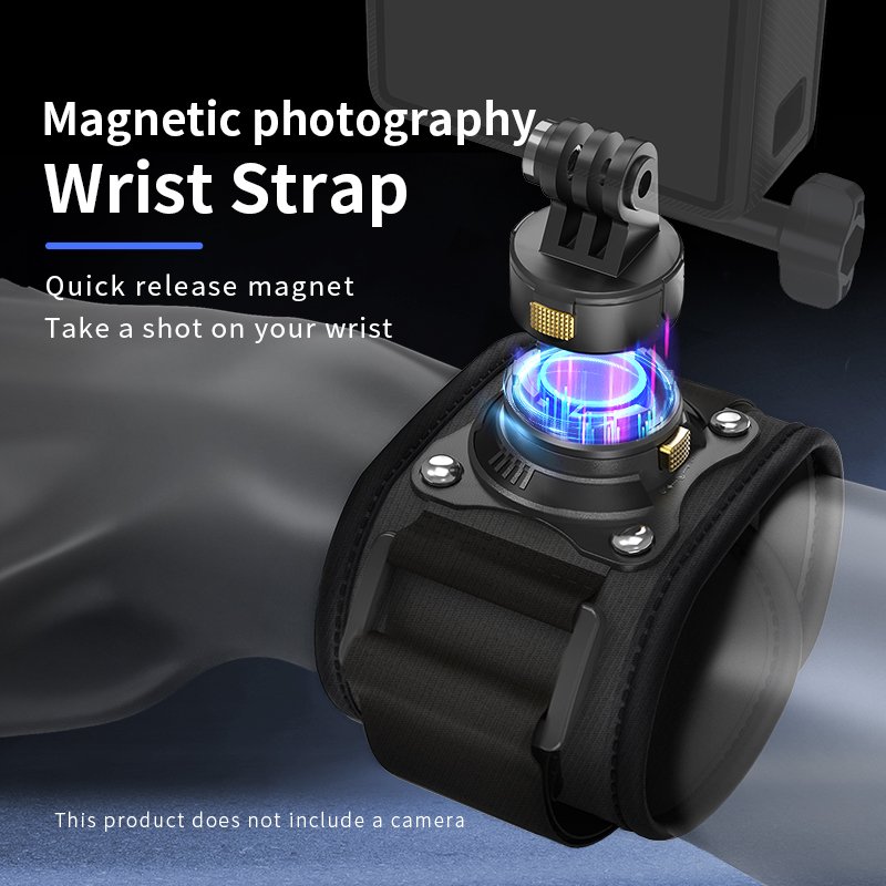 Wrist Strap Mount For Action Camera Gopro Handsfree Rotary Universal Magnetic Quick-release Wrist Strap