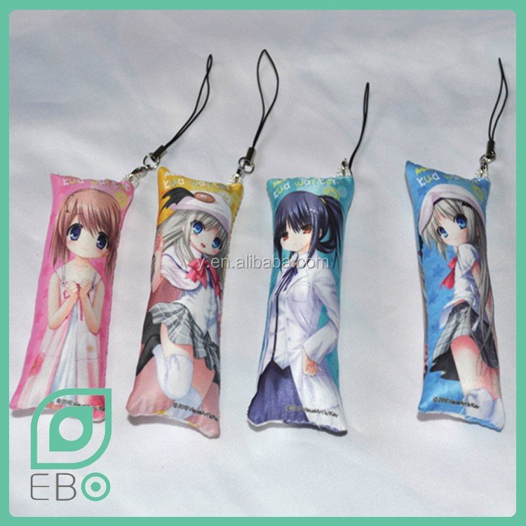 Custom phone Charm Printed Key Chain Key Holder Anime Dakimakura Mini strap