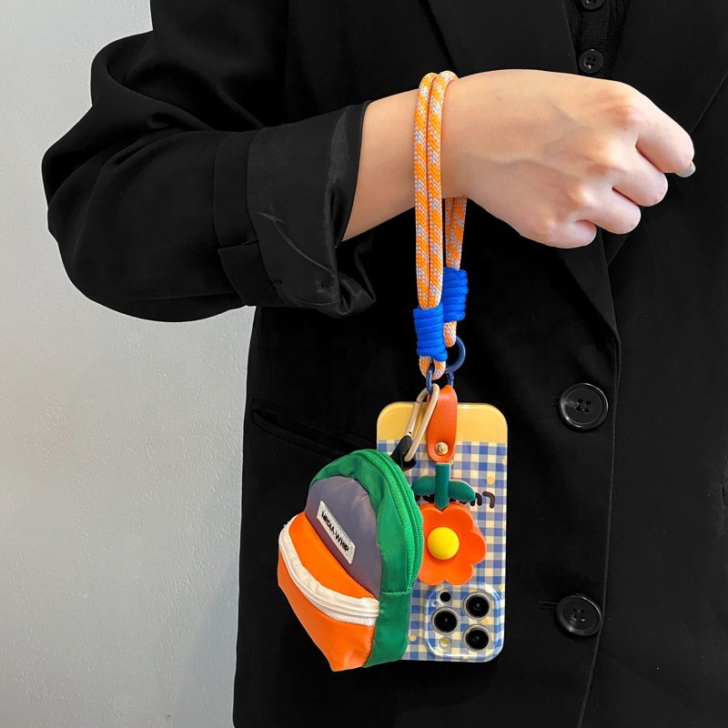 for Apple 15 mobile phone case hand strap 12Pro wrist strap 11 crossbody lanyard anti-fall phone cover with flower stand