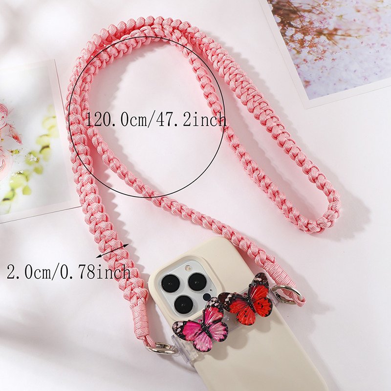 Colorful Rainbow Suspension Rope Mobile Phone Hanging Crossbody Necklace Handbag Backpack Holder Lanyard Long Phone Case Strap