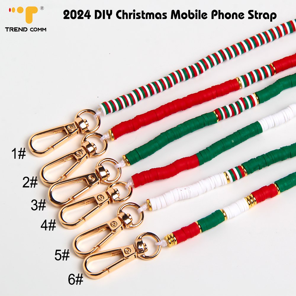 Christmas Beads Strap Phone Charm Add Festive Style to Your Mobile Accessory