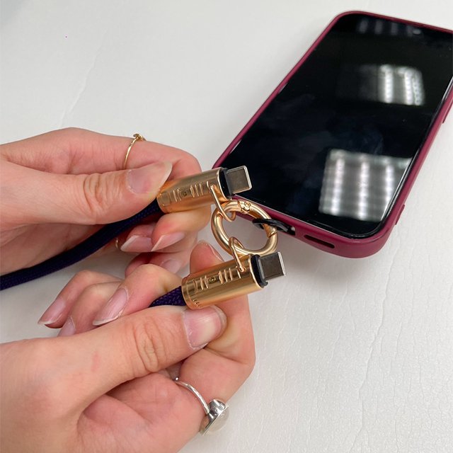 Multi-function charging Type-C to Type-C Mobile Phone Straps Universal Phone Hand wrist charging strap Lanyard