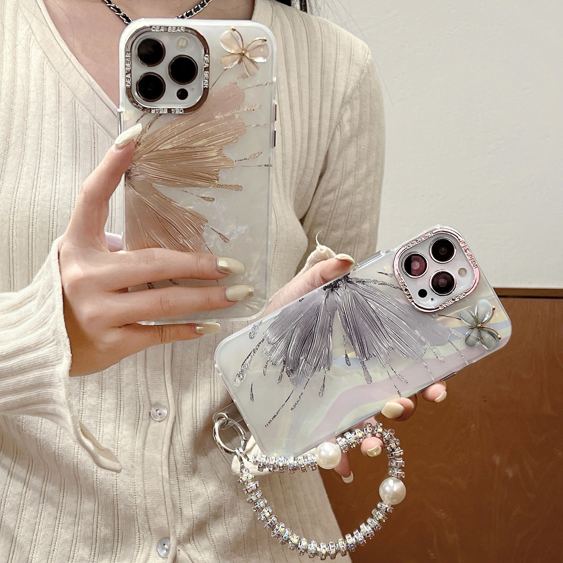 Phone Case With Sublimation Electroplated Logo Hole Phone Strap Deep Purple Stylish Hybrid Case For poco x6 pro