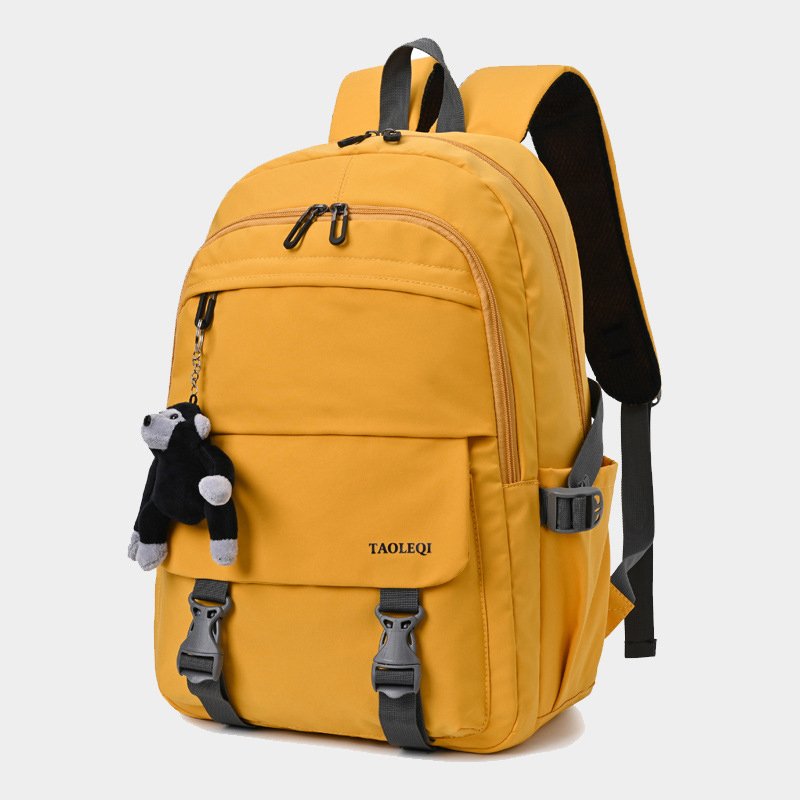 New trend macarone laptop backpack solid color leisure college style high school bag student casual backpack
