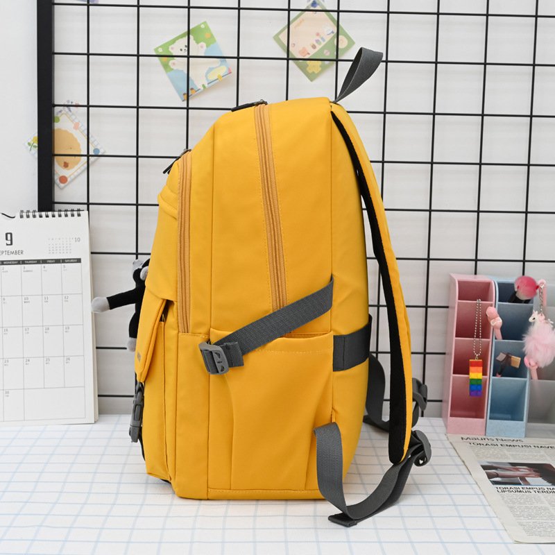 New trend macarone laptop backpack solid color leisure college style high school bag student casual backpack