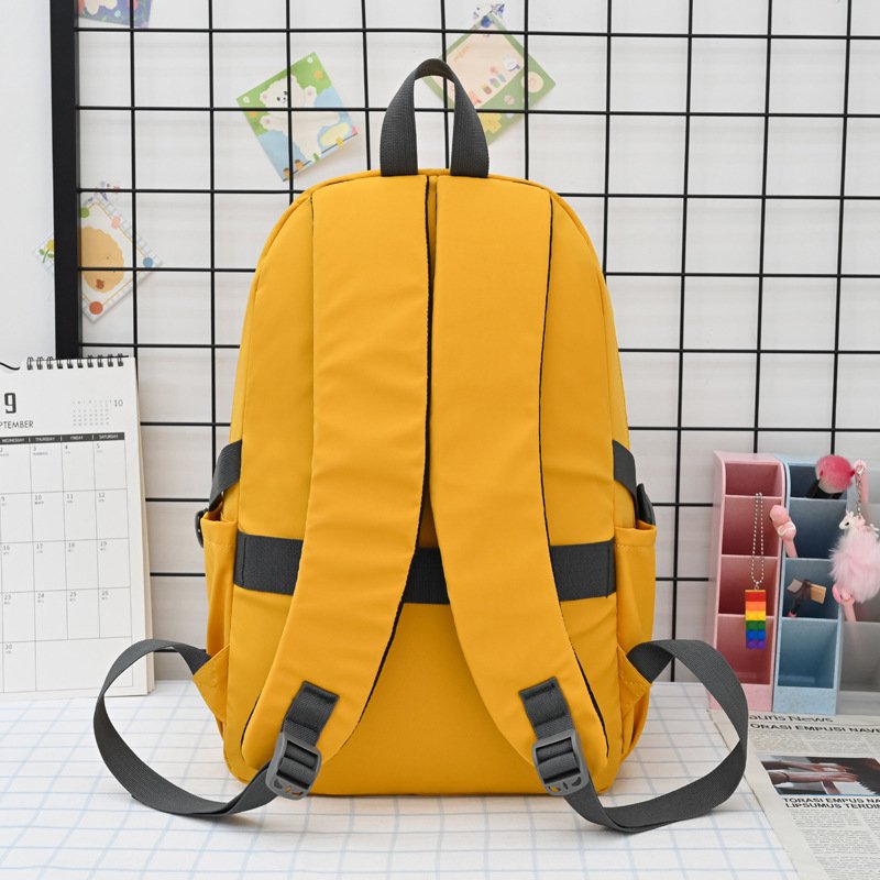 New trend macarone laptop backpack solid color leisure college style high school bag student casual backpack