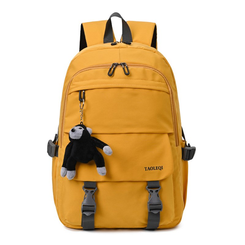 New trend macarone laptop backpack solid color leisure college style high school bag student casual backpack