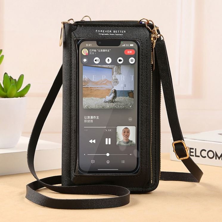 Hot Selling Product Touchable Screen Anti-theft Adjustable Shoulder Strap Coin Purse Mobile Phone Bags Cases