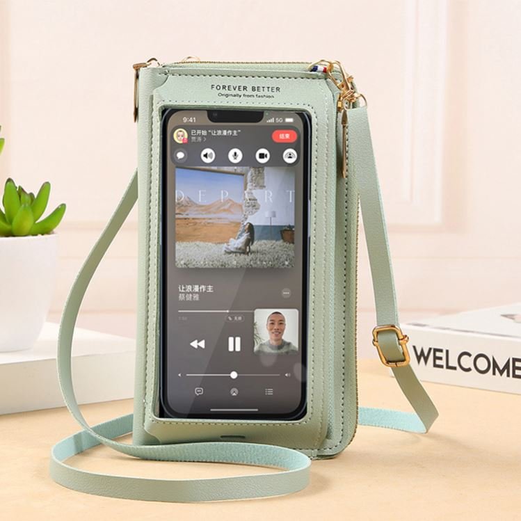 Hot Selling Product Touchable Screen Anti-theft Adjustable Shoulder Strap Coin Purse Mobile Phone Bags Cases
