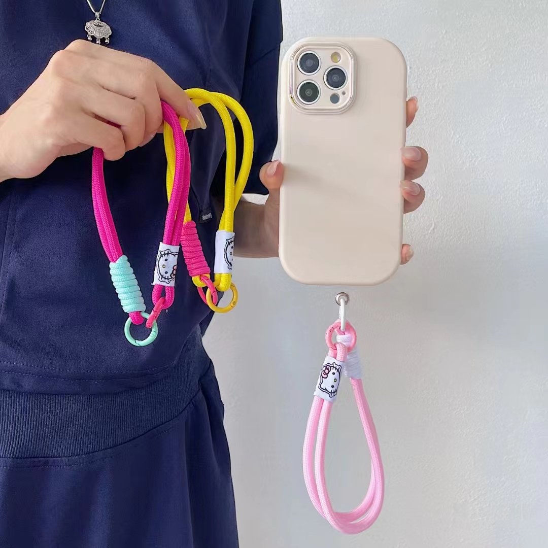 Short Wrist Rope and Portable Key Chain Anti-Loss Mobile Phone Strap for Men Women with Personality Hanging Mobile Phone Rope