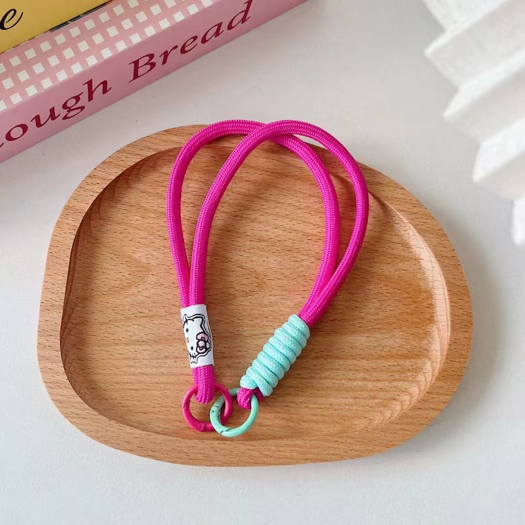 Short Wrist Rope and Portable Key Chain Anti-Loss Mobile Phone Strap for Men Women with Personality Hanging Mobile Phone Rope